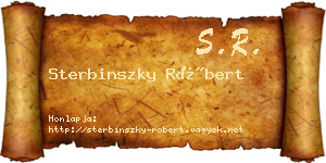 Sterbinszky Róbert névjegykártya