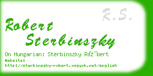 robert sterbinszky business card